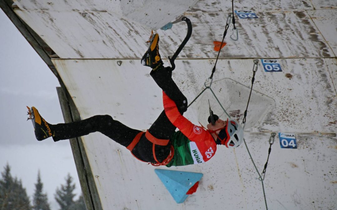 Magyar versenyző a jégmászó világkupán!